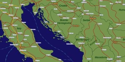 Босни төмөр замын газрын зураг нь